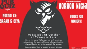 Horror Night Pub Quiz & Pre-Halloween Gathering (& After-Party)