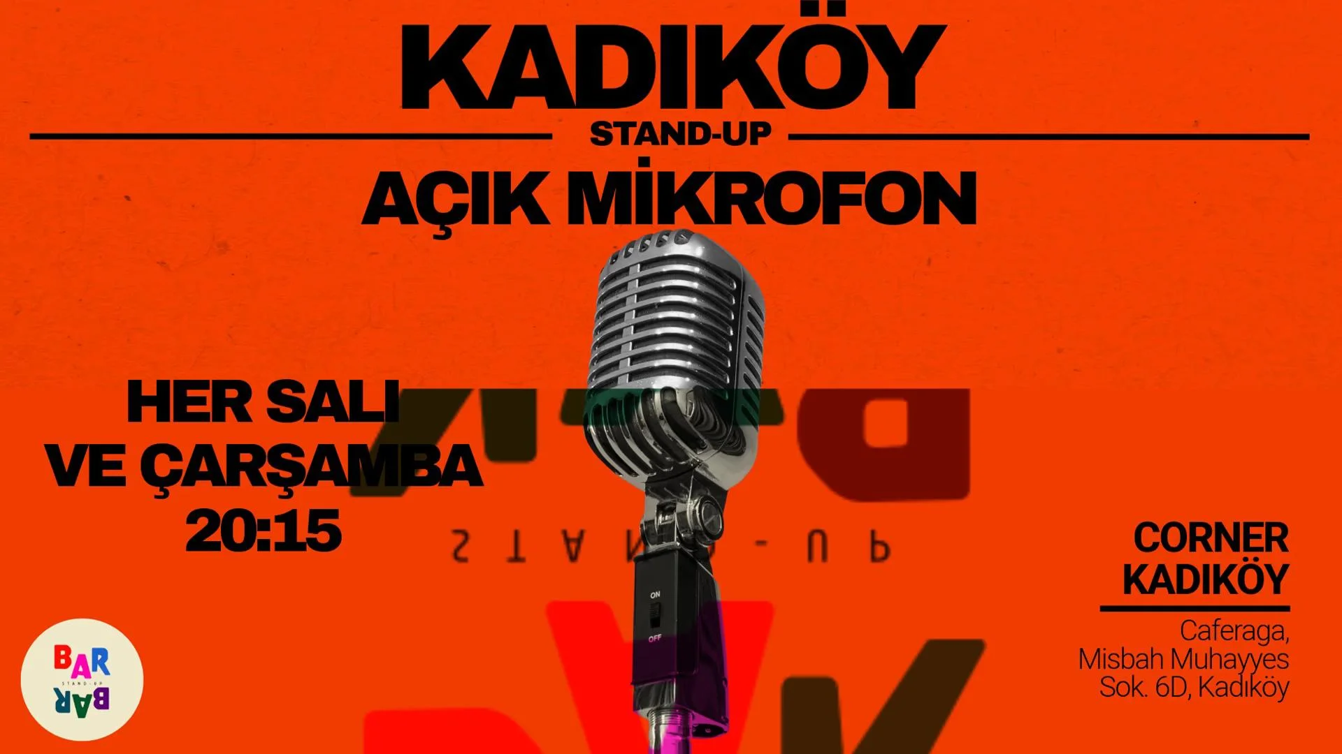 Kadıköy Stand up Gecesi Çarşamba 20:30