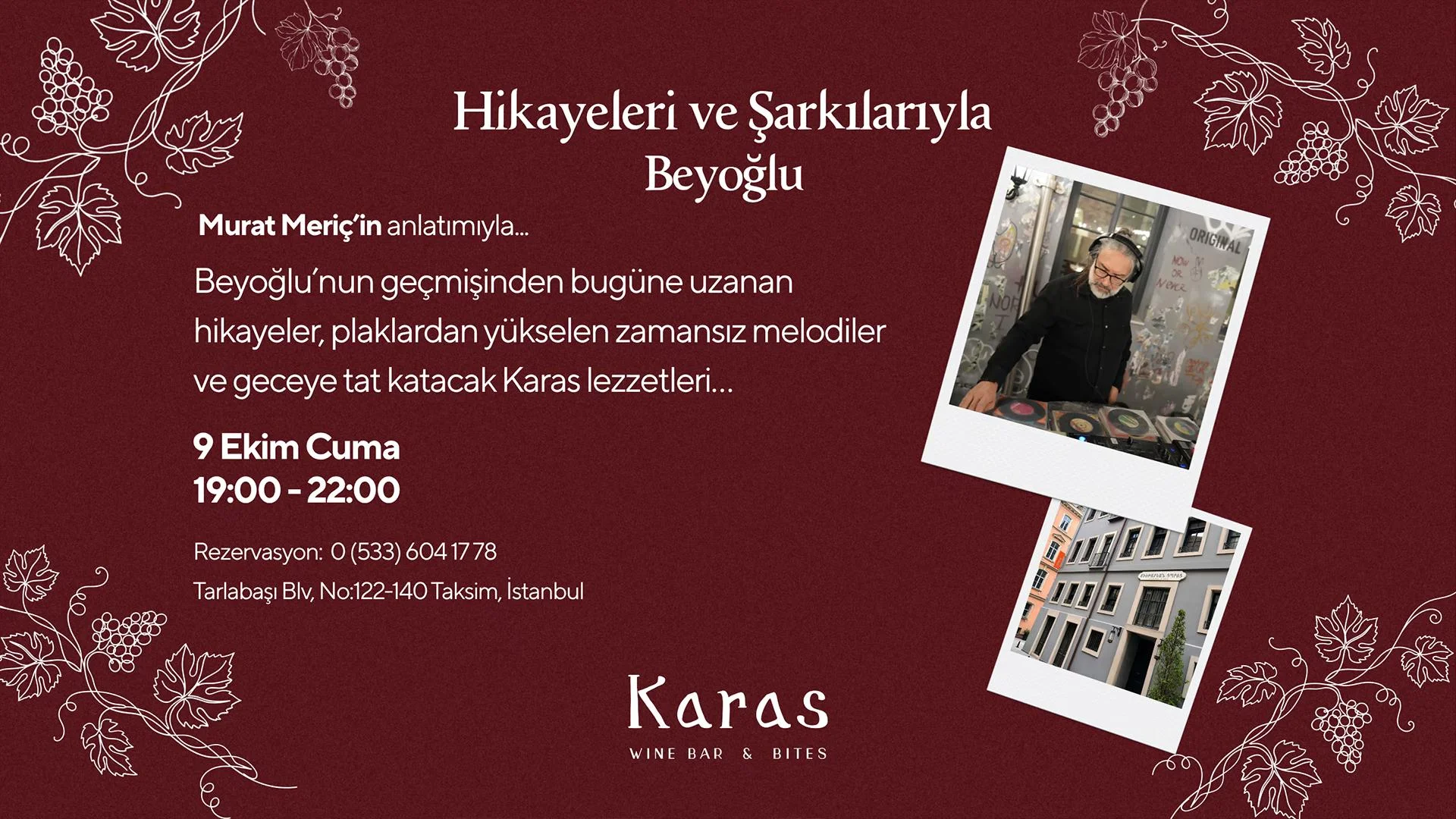 Murat Meriç ile Hikayeleri & Şarkılarıyla Beyoğlu