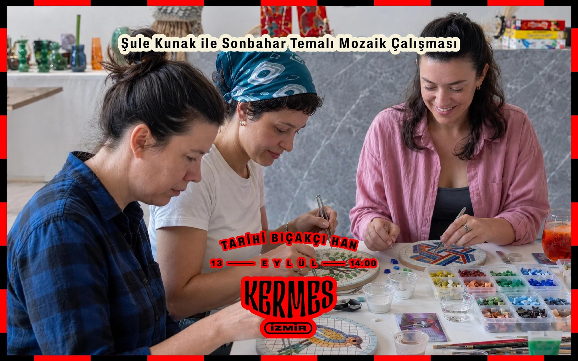 Sonbahar Temalı Mozaik Çalışması