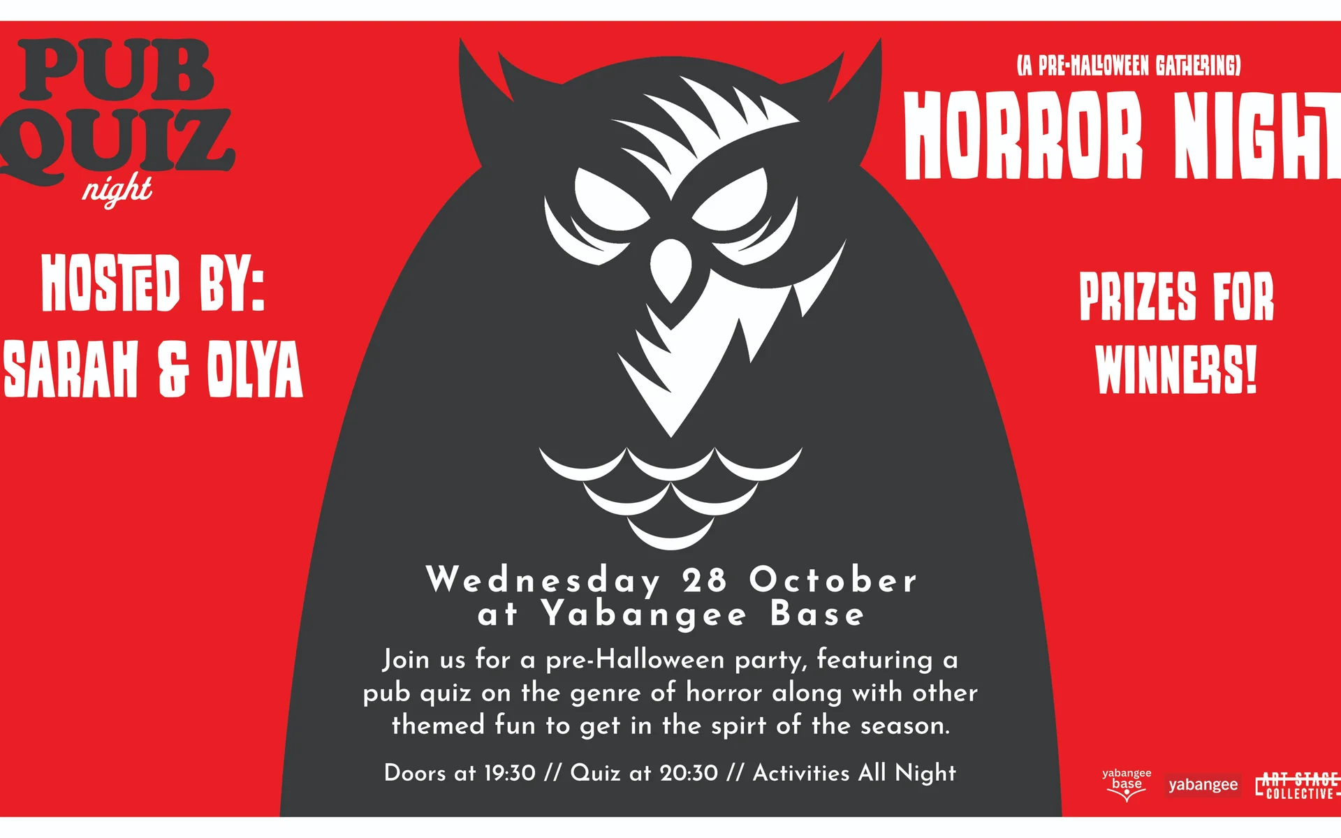 Horror Night Pub Quiz & Pre-Halloween Gathering (& After-Party)